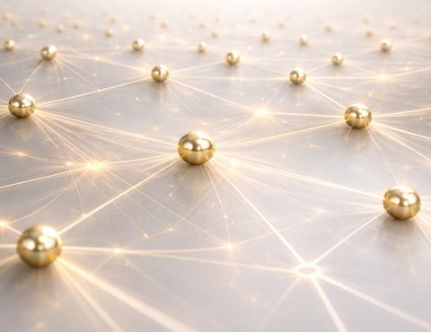 Gold evolution technology symbol